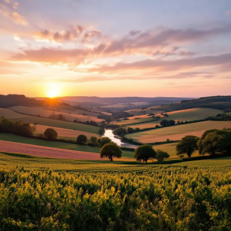 Bocage bourguignon vue du ciel
