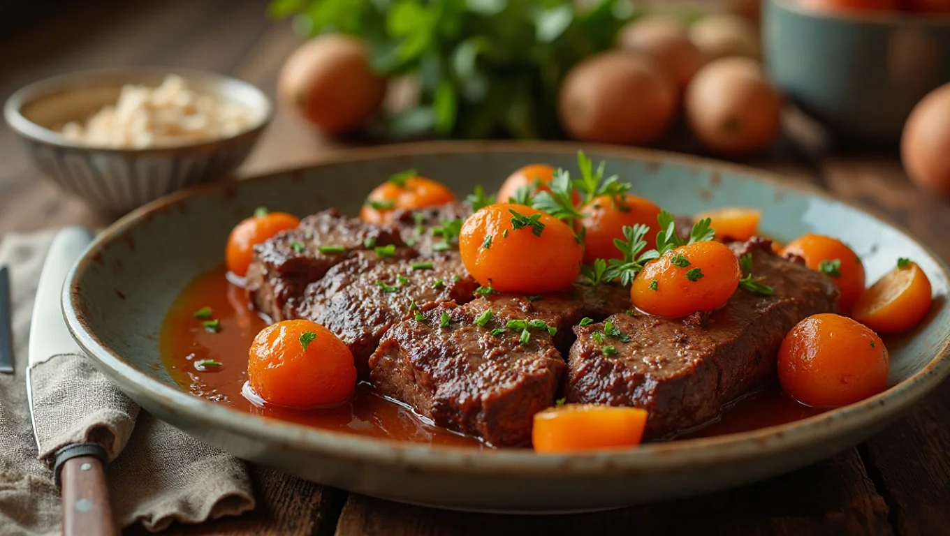 Boeuf carottes mijotés : recette familiale charolaise