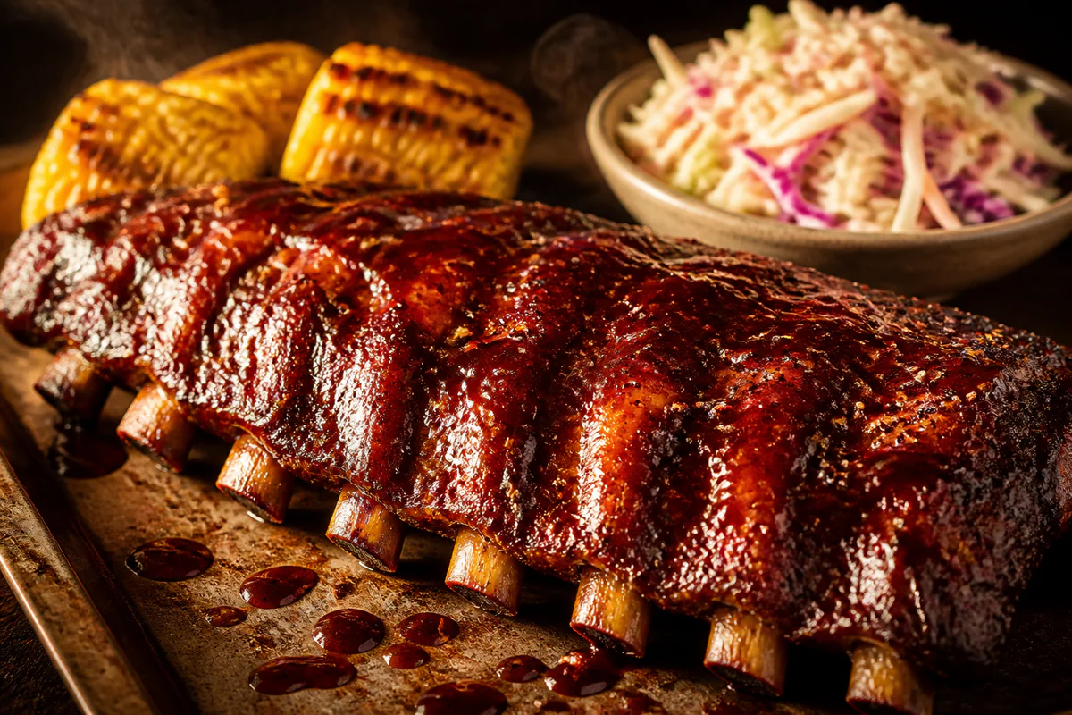 Ribs au four sauce barbecue : la cuisson en deux temps qui garde la viande fondante