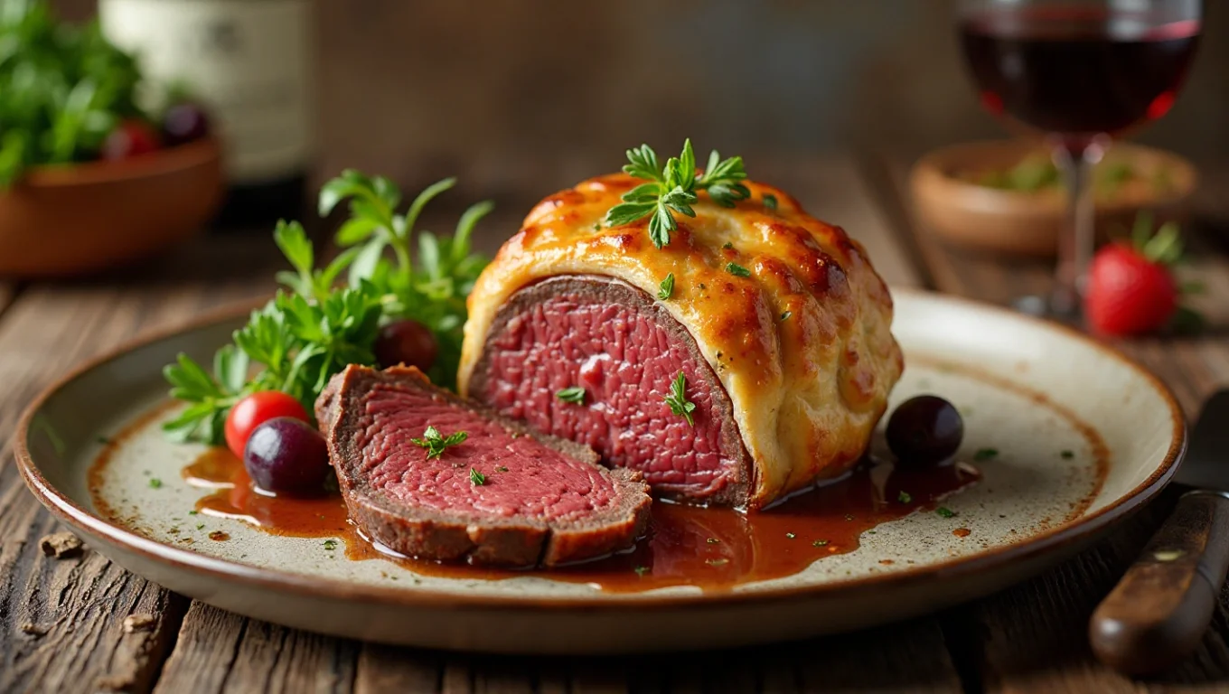 Boeuf en croûte Wellington au charolais : recette festive