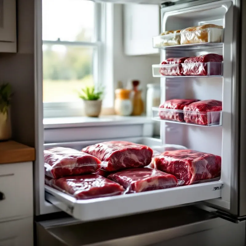 Réfrigérateur moderne et cuisine