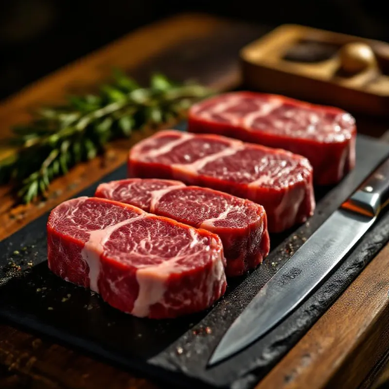 Viande charolaise découpée