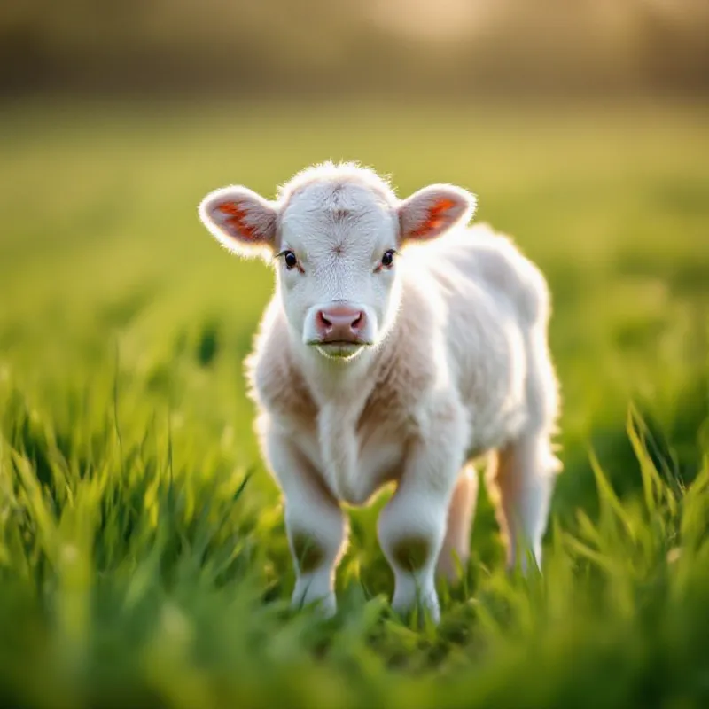 Veau charolais en croissance