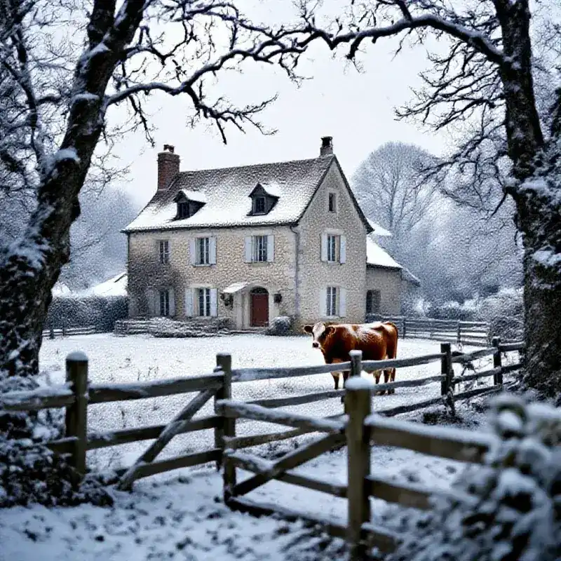 Ferme en hiver
