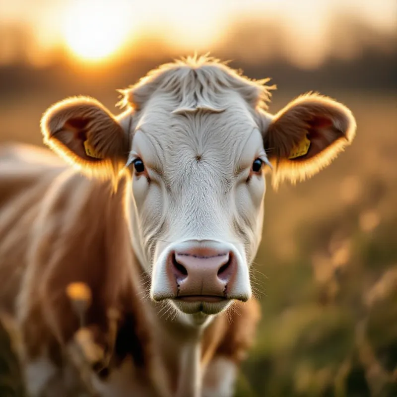 Détail d’une vache charolaise