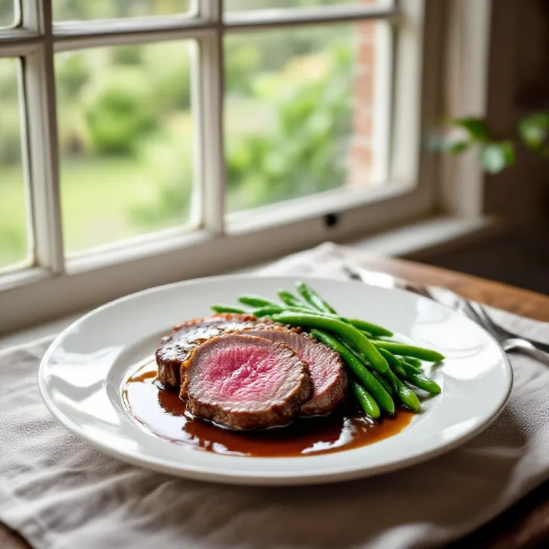 Assiette de bœuf équilibrée