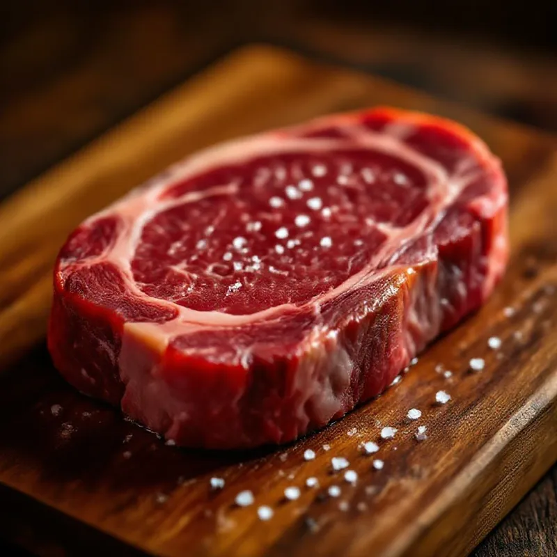 Belle entrecôte charolaise persillée