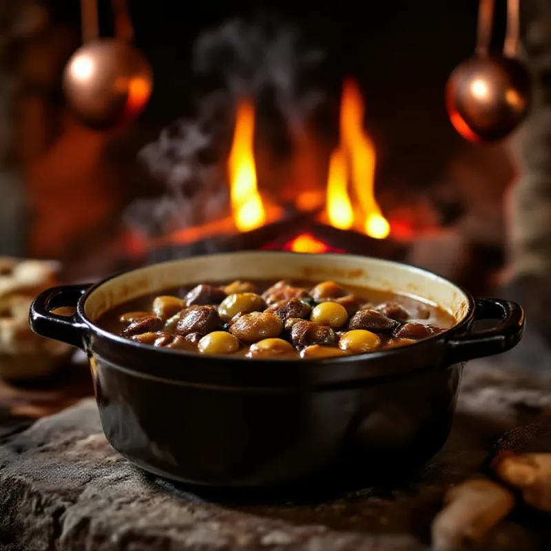 Plat de bœuf bourguignon