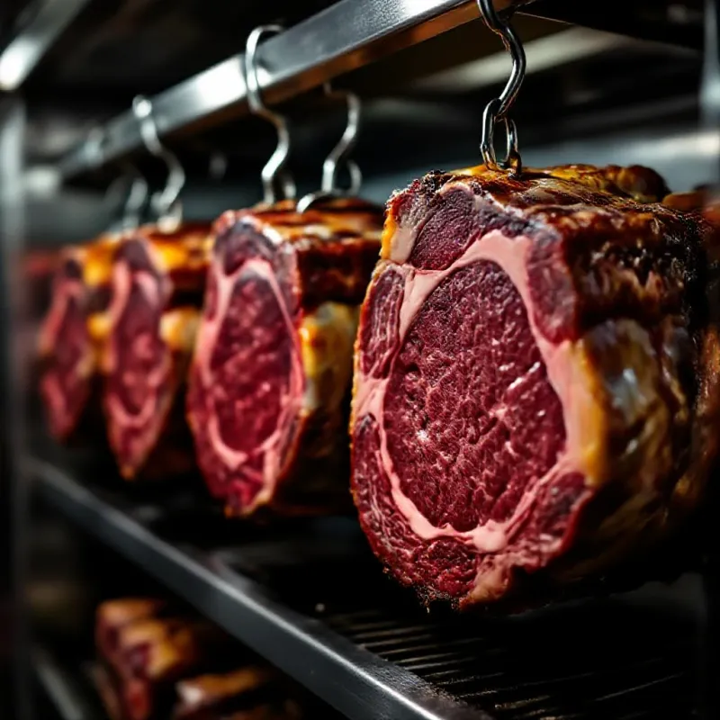 Viande en chambre froide