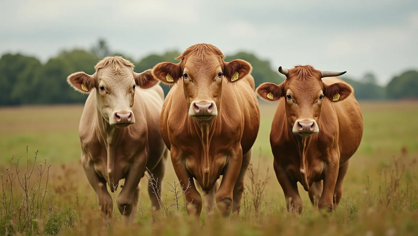 Races bovines françaises : charolais, limousin, aubrac comparatif