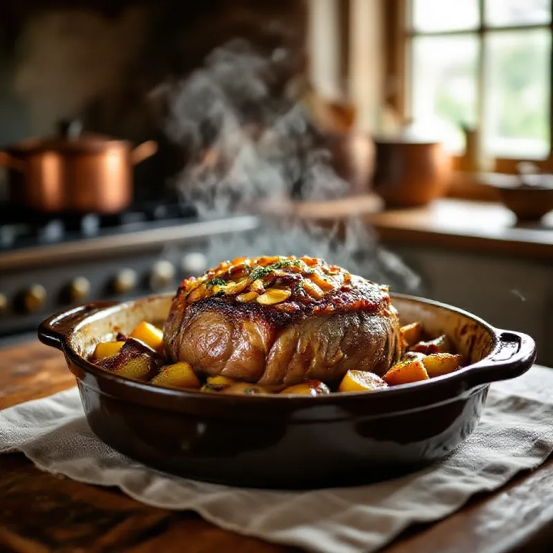Viande rôtie au miel