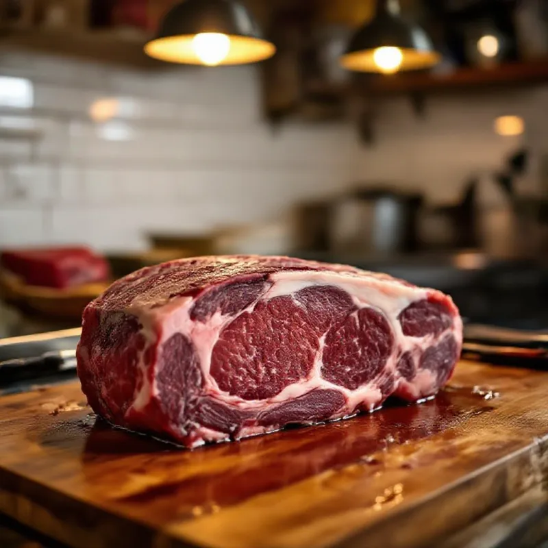 Morceau de viande persillé