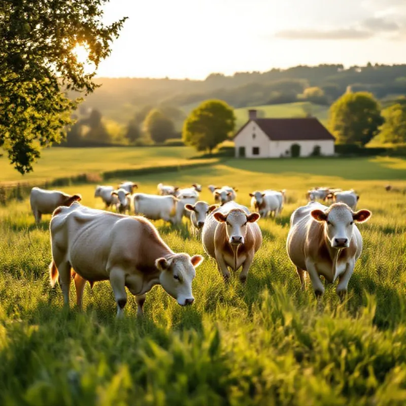 Charolaises en prairie