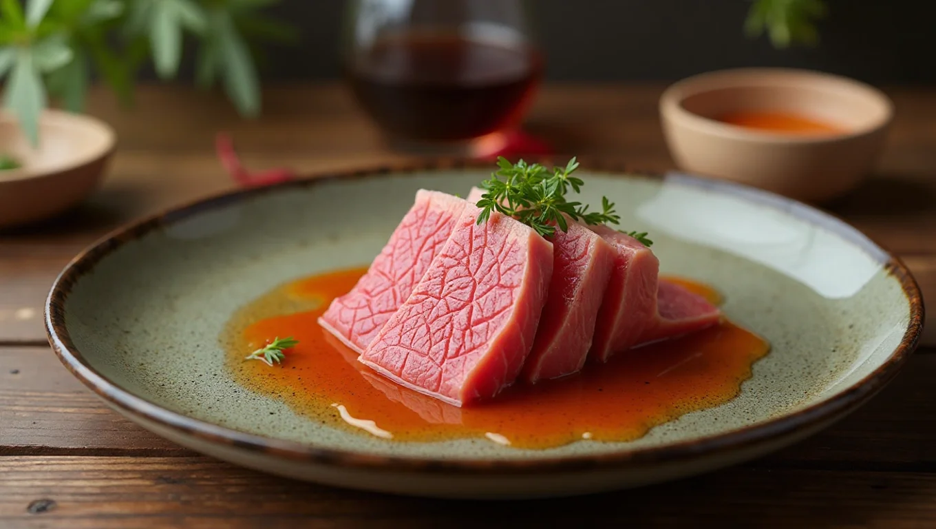 Tataki de boeuf charolais : préparation japonaise, sauce ponzu