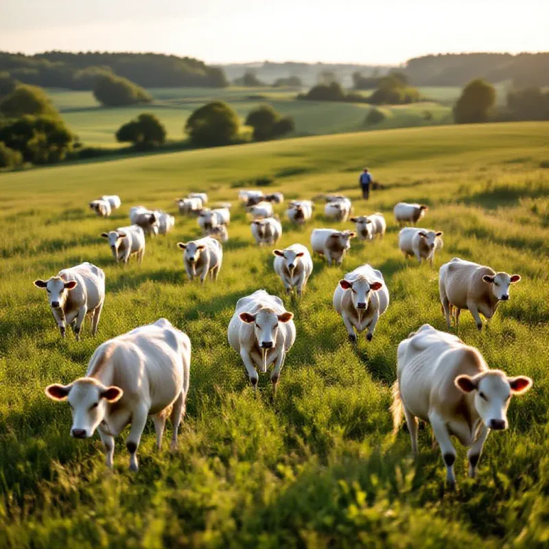 Vaches charolaises en liberté